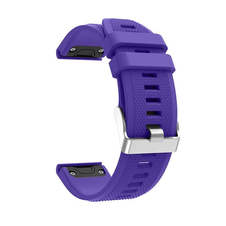For Garmin QuickFit Kalebol 22mm Rhombus Texture Silicone Watch Band(Purple) - free shipping - PMc TechLife - Order now!