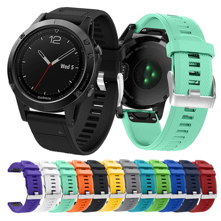 For Garmin QuickFit Kalebol 22mm Rhombus Texture Silicone Watch Band(Midnight Blue) - free shipping - PMc TechLife - Order now!