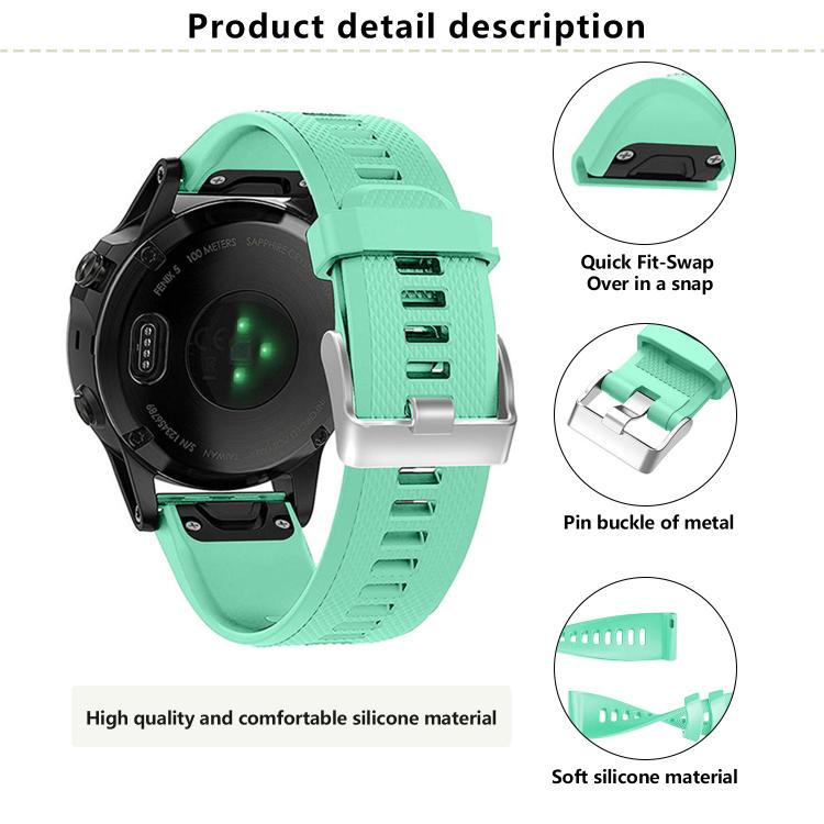 For Garmin QuickFit Kalebol 22mm Rhombus Texture Silicone Watch Band(Red) - free shipping - PMc TechLife - Order now!