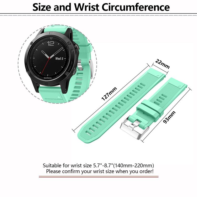 For Garmin QuickFit Kalebol 22mm Rhombus Texture Silicone Watch Band(Grey) - free shipping - PMc TechLife - Order now!