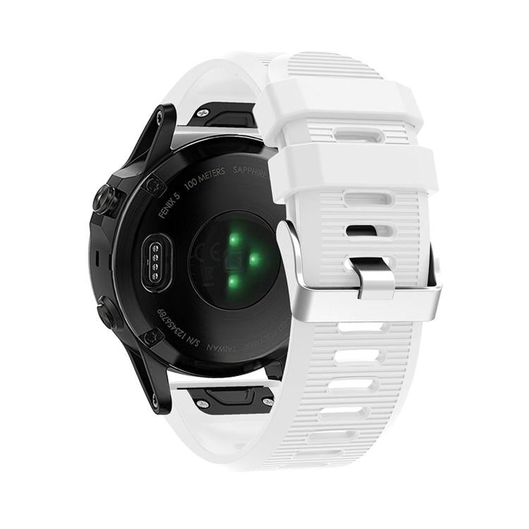 For Garmin QuickFit Kalebol 26mm Rhombus Texture Silicone Watch Band(White) - Watch Bands by Kalebol | Online Shopping South Africa | PMc TechLife | Buy Now Pay Later Mobicred