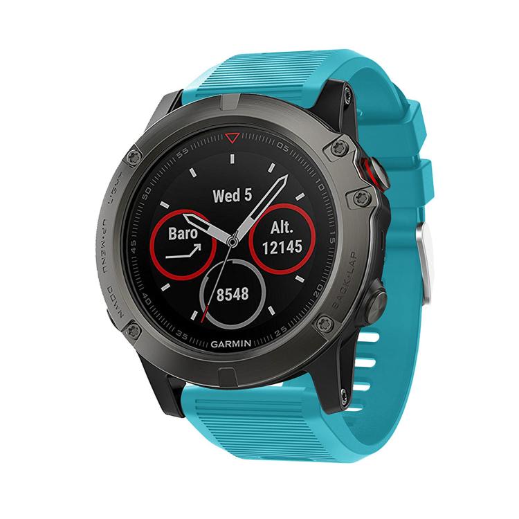 For Garmin QuickFit Kalebol 26mm Rhombus Texture Silicone Watch Band(Blue) - free shipping - PMc TechLife - Order now!