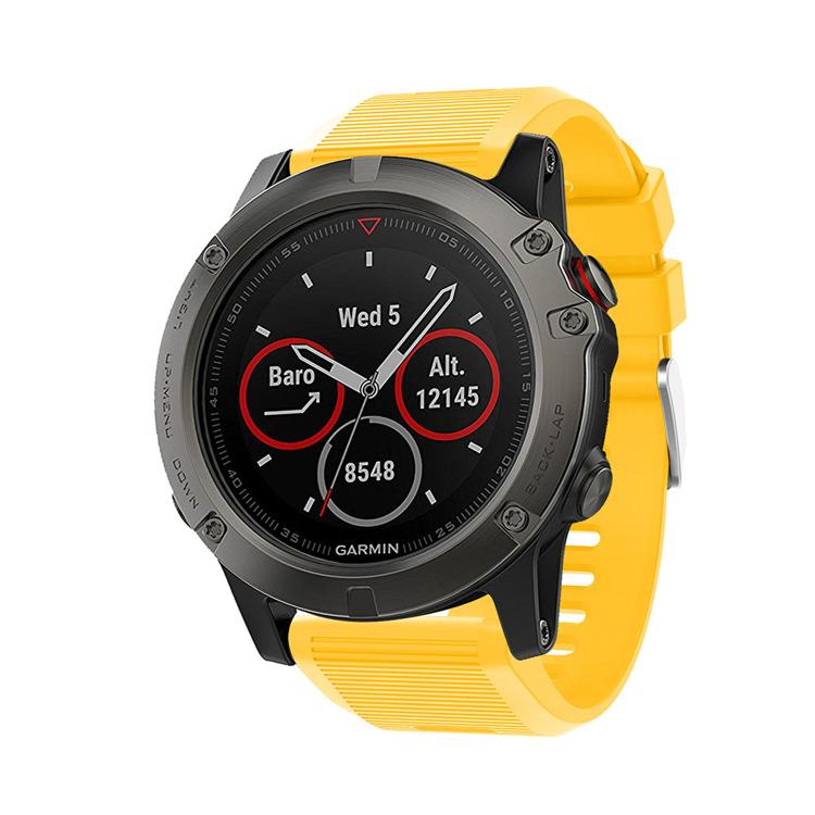 For Garmin QuickFit Kalebol 26mm Rhombus Texture Silicone Watch Band(Yellow) - free shipping - PMc TechLife - Order now!