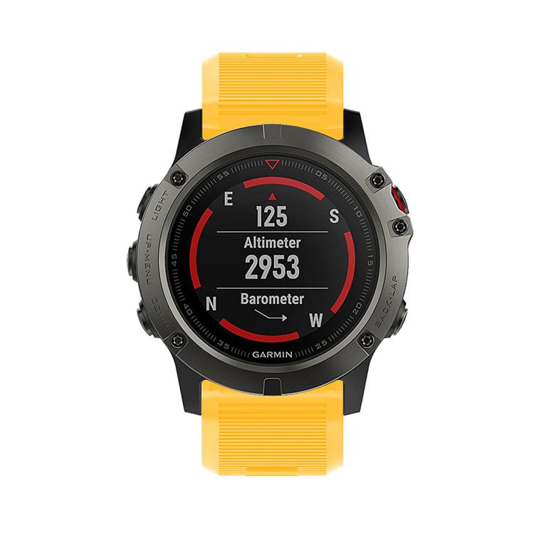 For Garmin QuickFit Kalebol 26mm Rhombus Texture Silicone Watch Band(Yellow) - free shipping - PMc TechLife - Order now!