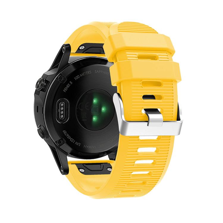 For Garmin QuickFit Kalebol 26mm Rhombus Texture Silicone Watch Band(Yellow) - free shipping - PMc TechLife - Order now!