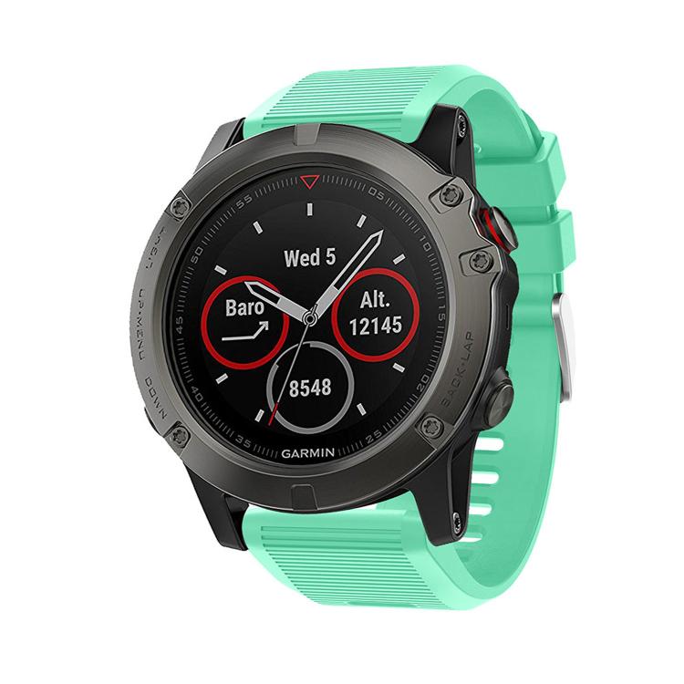 For Garmin QuickFit Kalebol 26mm Rhombus Texture Silicone Watch Band(Teal) - free shipping - PMc TechLife - Order now!