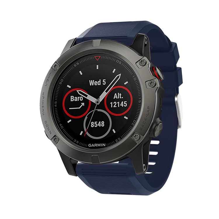 For Garmin QuickFit Kalebol 26mm Rhombus Texture Silicone Watch Band(Midnight Blue) - free shipping - PMc TechLife - Order now!