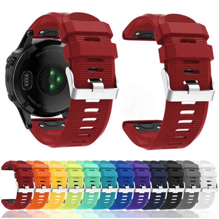 For Garmin QuickFit Kalebol 26mm Rhombus Texture Silicone Watch Band(Grass Green) - free shipping - PMc TechLife - Order now!