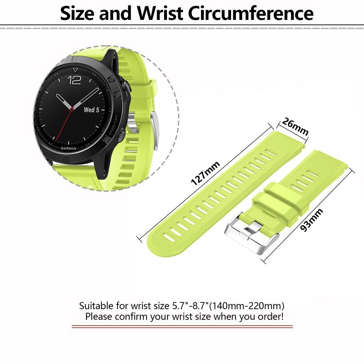 For Garmin QuickFit Kalebol 26mm Rhombus Texture Silicone Watch Band(Grass Green) - free shipping - PMc TechLife - Order now!