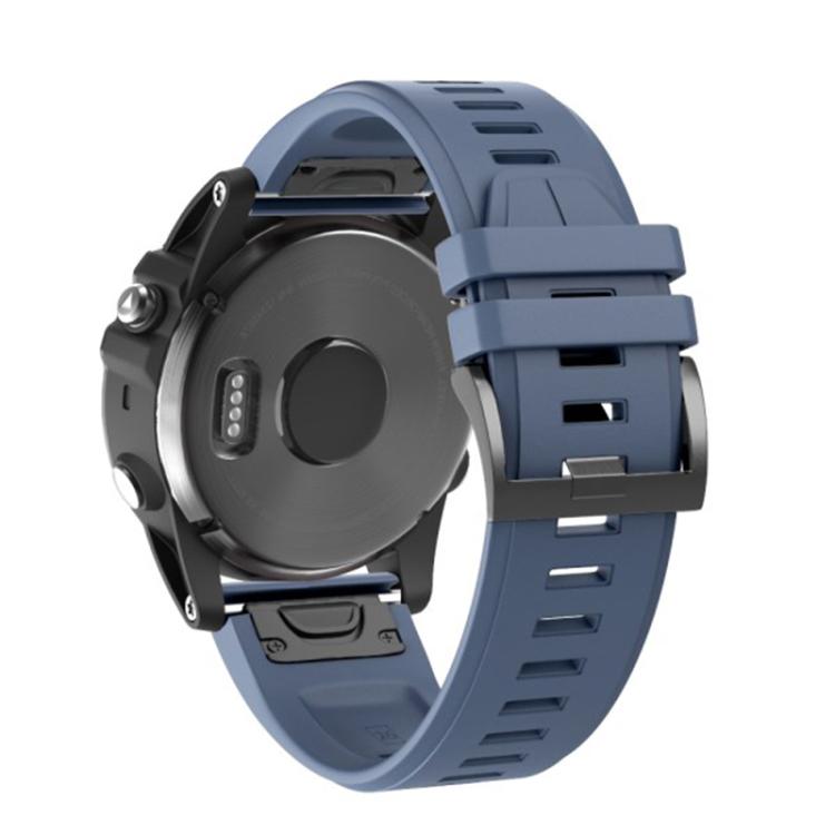 For Garmin QuickFit 22mm Kalebol Plain Texture Silicone Watch Band(Navy Blue) - free shipping - PMc TechLife - Order now!