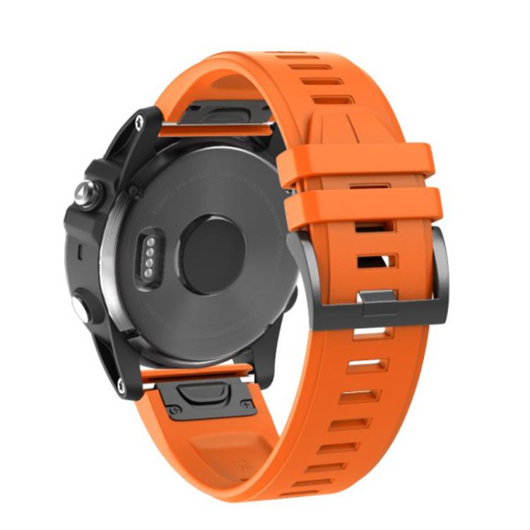For Garmin QuickFit 22mm Kalebol Plain Texture Silicone Watch Band(Orange) - free shipping - PMc TechLife - Order now!
