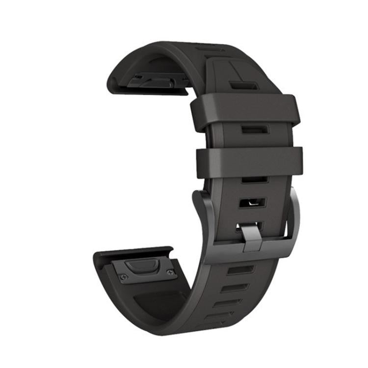 For Garmin QuickFit 22mm Kalebol Plain Texture Silicone Watch Band(Black) - free shipping - PMc TechLife - Order now!
