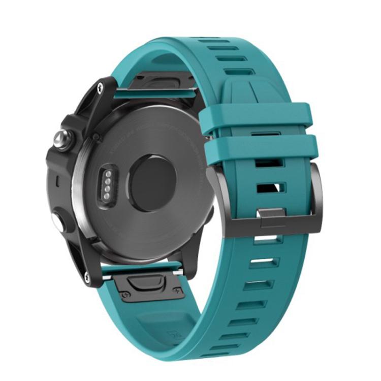 For Garmin QuickFit 26mm Kalebol Plain Texture Silicone Watch Band(Blue Green) - free shipping - PMc TechLife - Order now!