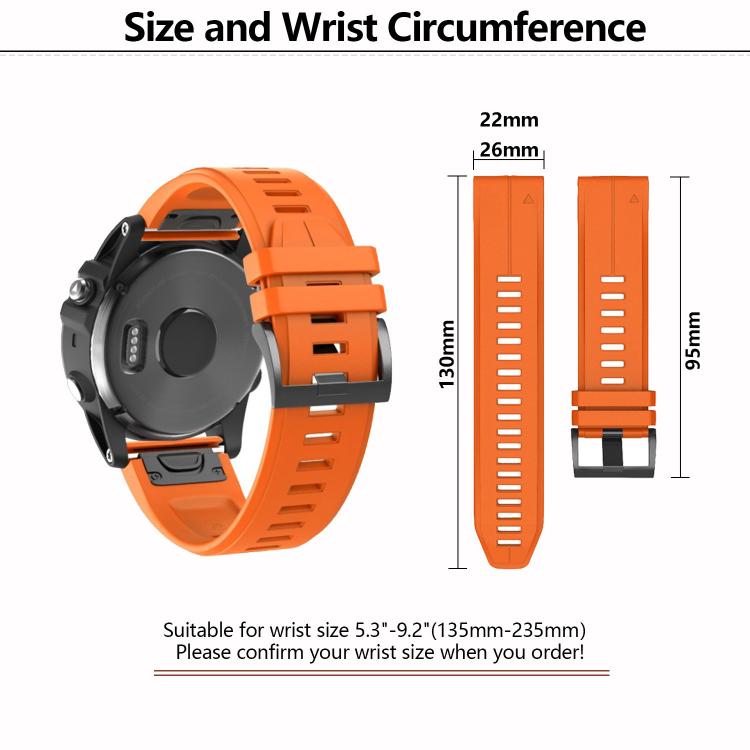 For Garmin QuickFit 22mm Kalebol Plain Texture Silicone Watch Band(Royal Blue) - free shipping - PMc TechLife - Order now!