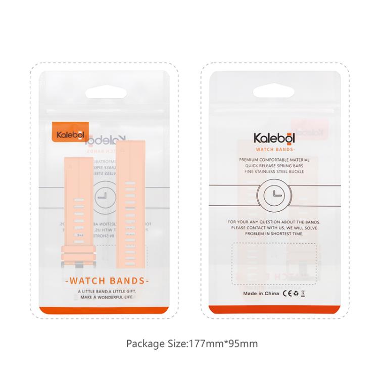For Garmin QuickFit 26mm Kalebol Plain Texture Silicone Watch Band(Orange) - free shipping - PMc TechLife - Order now!