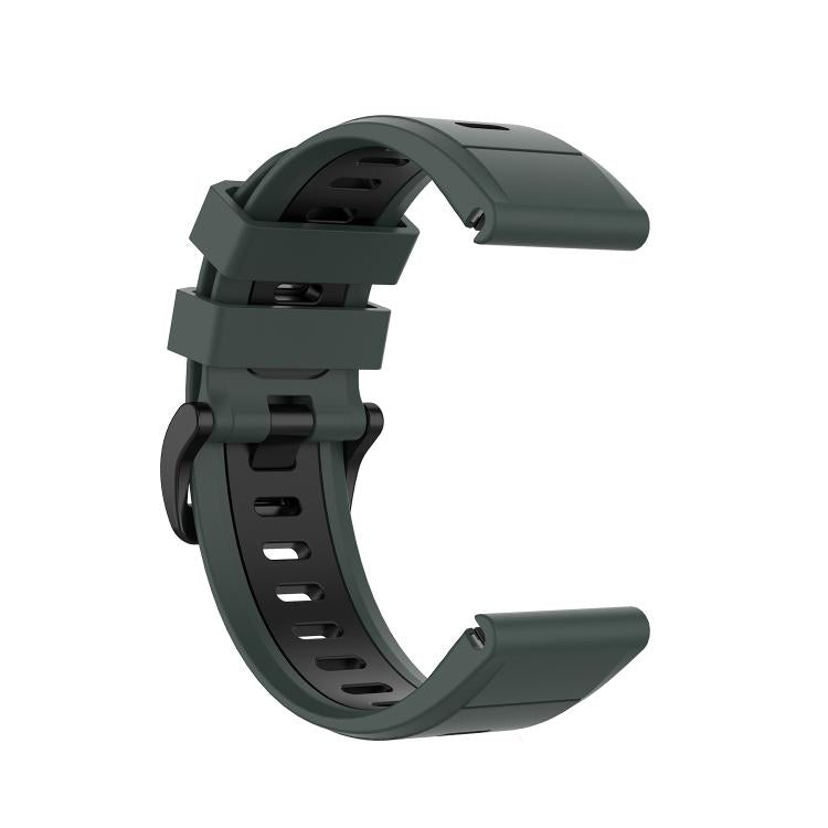 For Garmin QuickFit 26mm Kalebol Two-color Silicone Watch Band(Green Black) - free shipping - PMc TechLife - Order now!