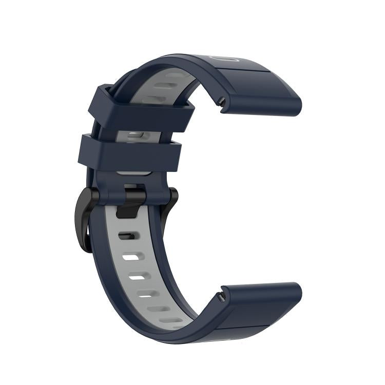 For Garmin QuickFit 26mm Kalebol Two-color Silicone Watch Band(Blue Grey) - free shipping - PMc TechLife - Order now!