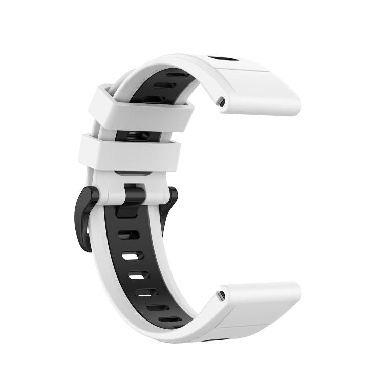 For Garmin QuickFit 22mm Kalebol Two-color Silicone Watch Band(White Black) - free shipping - PMc TechLife - Order now!