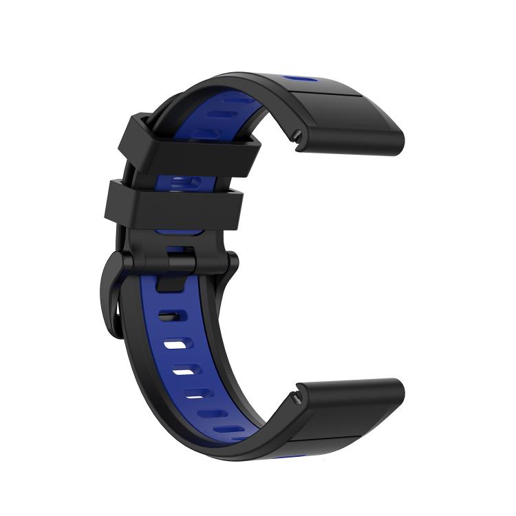 For Garmin QuickFit 20mm Kalebol Two-color Silicone Watch Band(Blue Black) - free shipping - PMc TechLife - Order now!