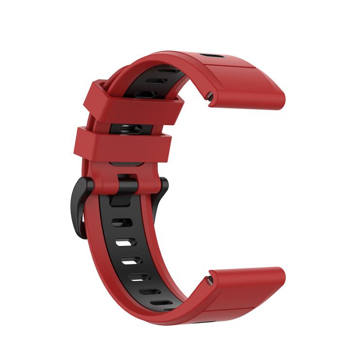 For Garmin QuickFit 20mm Kalebol Two-color Silicone Watch Band(Red Black) - free shipping - PMc TechLife - Order now!