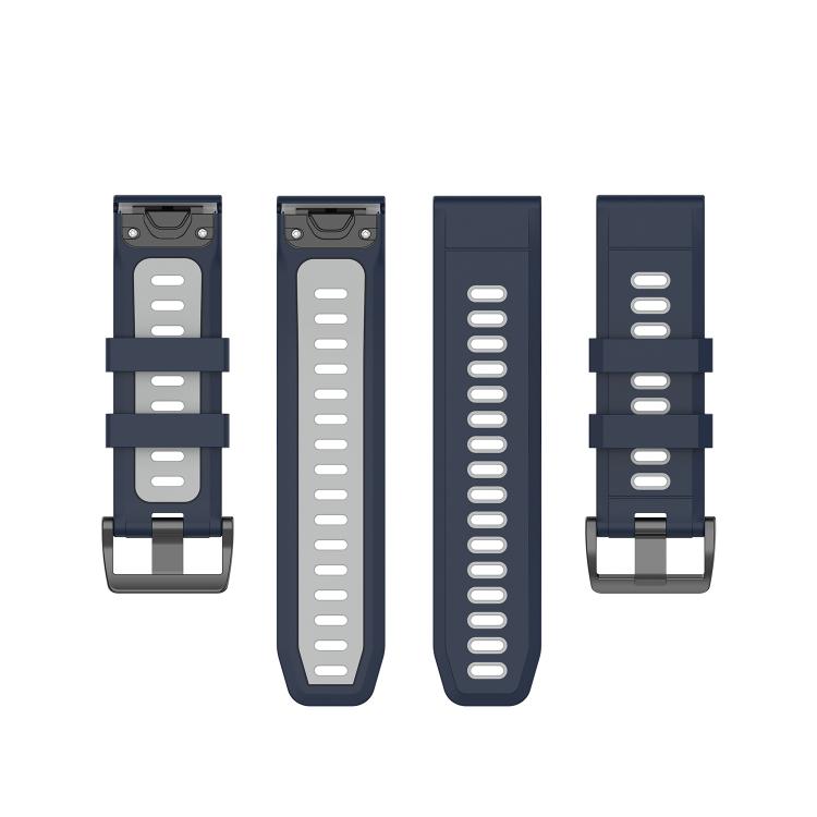 For Garmin QuickFit 20mm Kalebol Two-color Silicone Watch Band(Blue Grey) - free shipping - PMc TechLife - Order now!