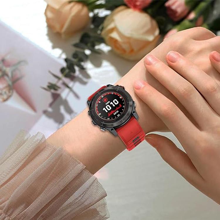 For Garmin QuickFit 26mm Kalebol Two-color Silicone Watch Band(White Black) - free shipping - PMc TechLife - Order now!
