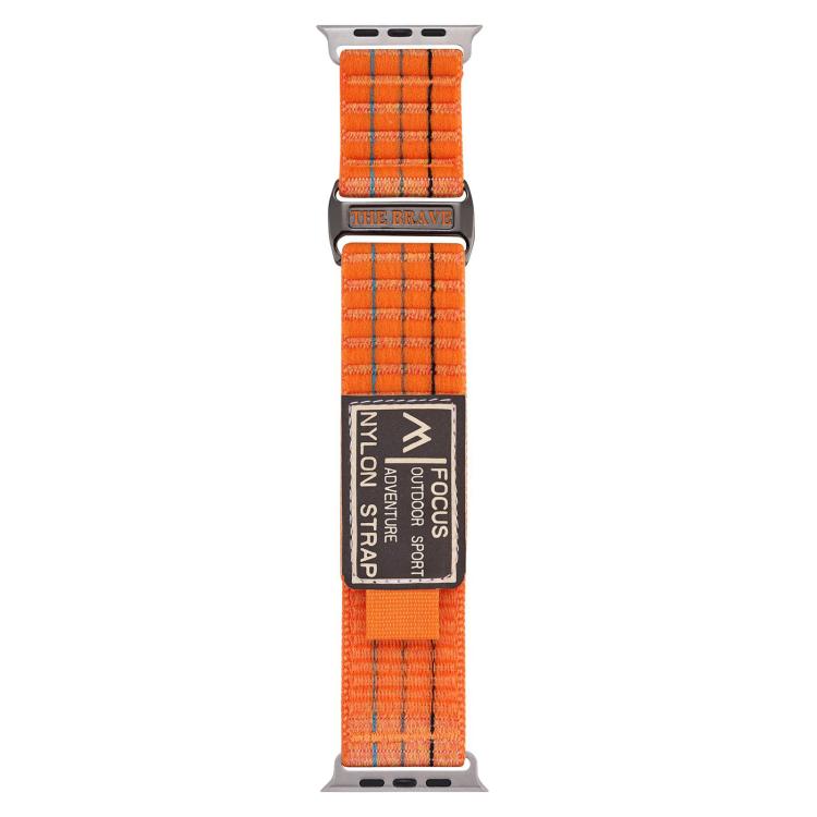 For Apple Watch 46mm / 49mm / 45mm / 44mm Kalebol  Dual-section Sports Nylon Loop Watch Band(Orange) - Watch Bands by Kalebol | Online Shopping South Africa | PMC TechLife | Buy Now Pay Later Mobicred