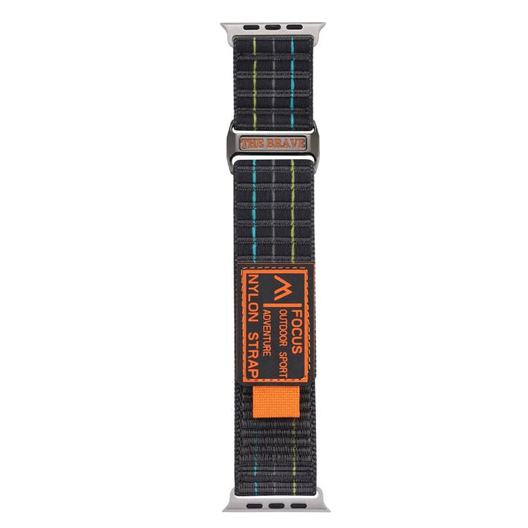 For Apple Watch 42mm / 41mm / 40mm / 38mm Kalebol  Dual-section Sports Nylon Loop Watch Band(Charcoal Grey) - free shipping - PMC TechLife - Order now!