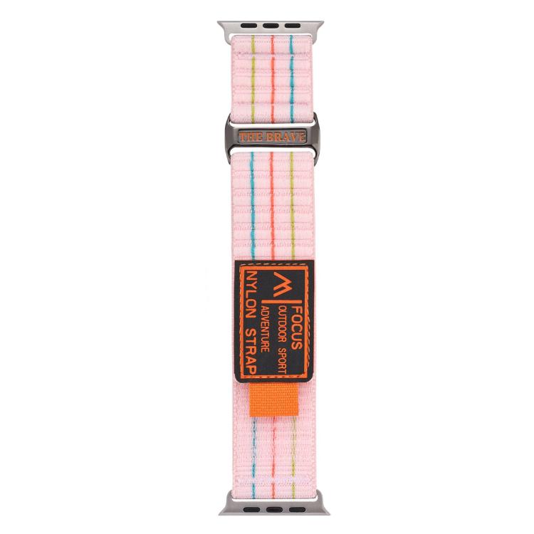 For Apple Watch 42mm / 41mm / 40mm / 38mm Kalebol  Dual-section Sports Nylon Loop Watch Band(Cherry Blossom Pink) - free shipping - PMC TechLife - Order now!