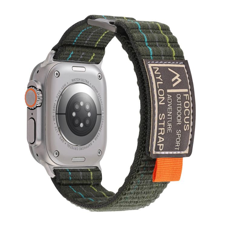 For Apple Watch 42mm / 41mm / 40mm / 38mm Kalebol  Dual-section Sports Nylon Loop Watch Band(Green) - free shipping - PMC TechLife - Order now!