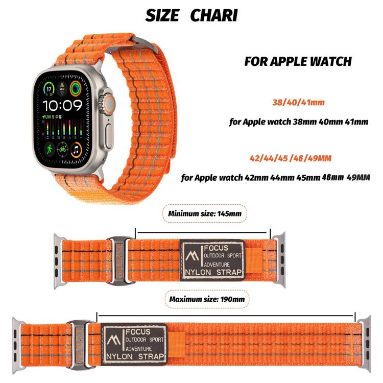 For Apple Watch 46mm / 49mm / 45mm / 44mm Kalebol  Dual-section Sports Nylon Loop Watch Band(Deep Sea Blue) - free shipping - PMC TechLife - Order now!