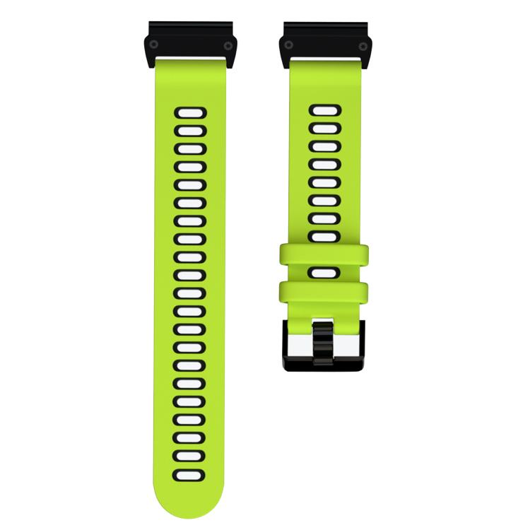 For Garmin QuickFit 22mm Kalebol Two-layer Silicone Watch Band(Green Black) - free shipping - PMc TechLife - Order now!