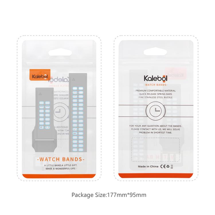 For Garmin QuickFit 26mm Kalebol Tow Row Holes Silicone Watch Band(Black Green) - free shipping - PMc TechLife - Order now!