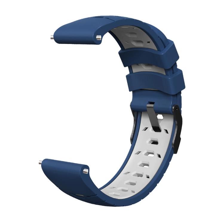 Kalebol 20mm Universal Three Row Holes Silicone Watch Band(Blue White) - 20mm Bands by Kalebol | Online Shopping South Africa | PMc TechLife | Buy Now Pay Later Mobicred