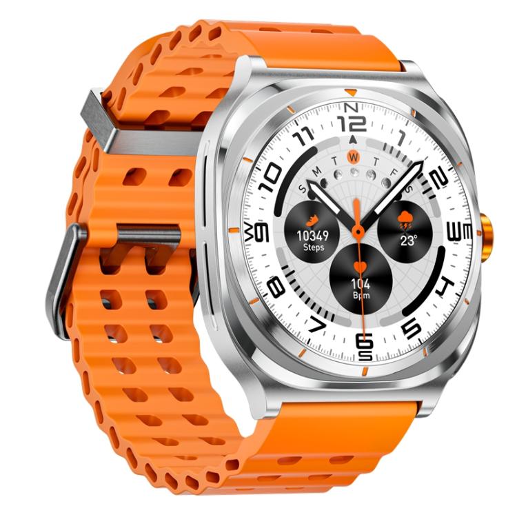 HAMTOD GT98 Headphones Smart Watch,1.53 inch, Support Bluetooth Call / NFC / Heart Rate(Silver Orange) - free shipping - PMC TechLife - Order now!