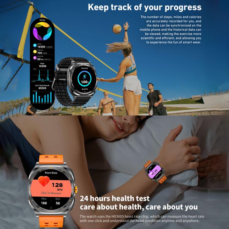 HAMTOD GT98 Headphones Smart Watch,1.53 inch, Support Bluetooth Call / NFC / Heart Rate(Black) - free shipping - PMC TechLife - Order now!