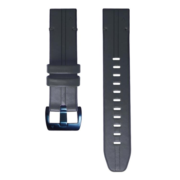 For Garmin QuickFit 26mm Kalebol Quick Release Silicone Leather Watch Band(Black) - free shipping - PMc TechLife - Order now!