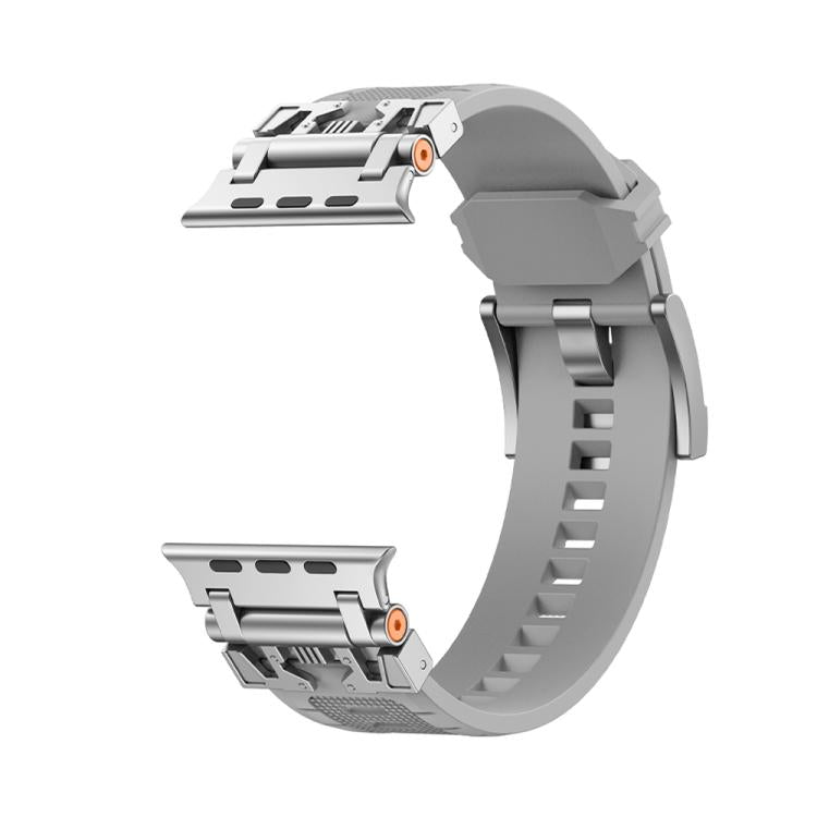For Apple Watch 46mm / 49mm / 45mm / 44mm Kalebol Armor TPU Watch Band(Silver Grey) - free shipping - PMc TechLife - Order now!