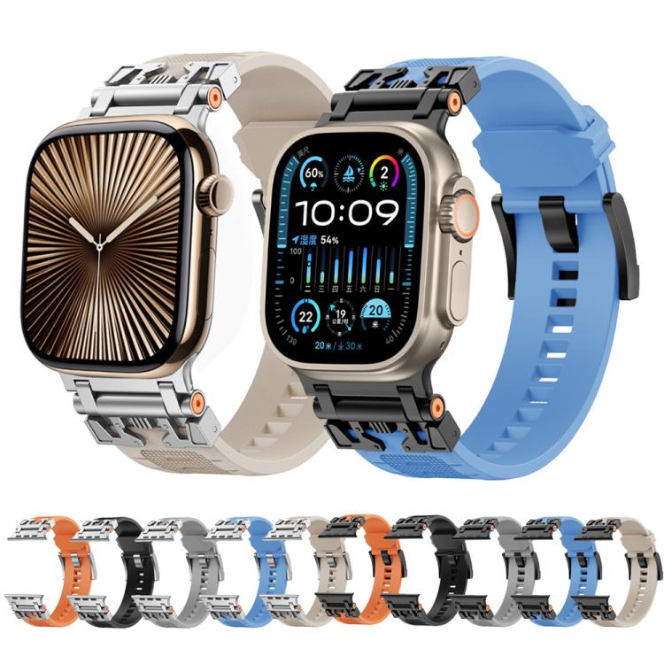 For Apple Watch 42mm / 41mm / 40mm / 38mm Kalebol Armor TPU Watch Band(Silver Starlight) - free shipping - PMc TechLife - Order now!