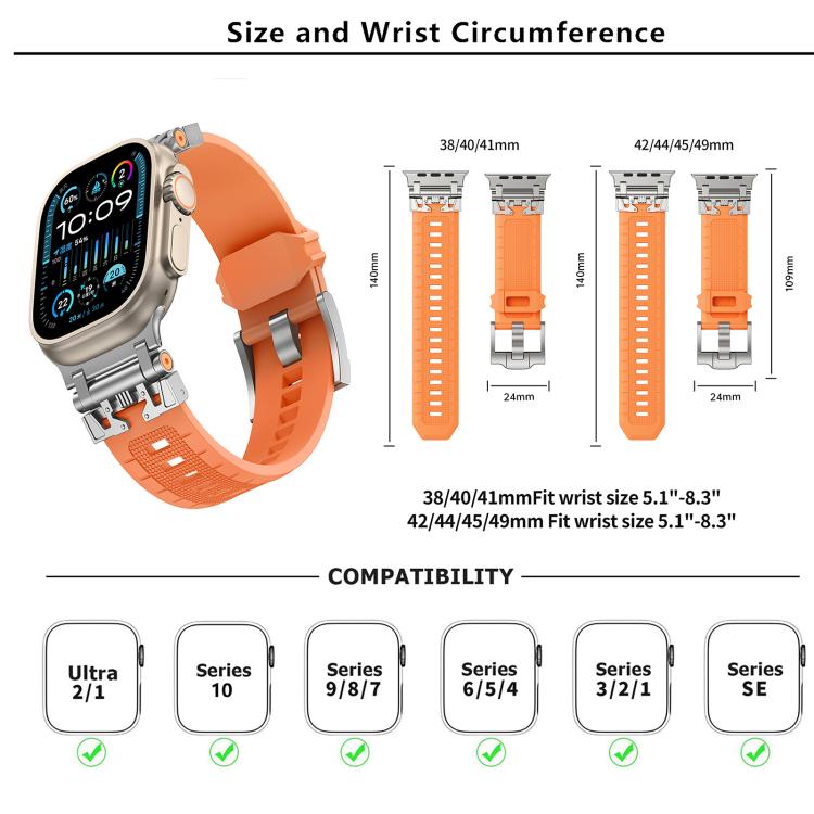For Apple Watch 42mm / 41mm / 40mm / 38mm Kalebol Armor TPU Watch Band(Black) - free shipping - PMc TechLife - Order now!