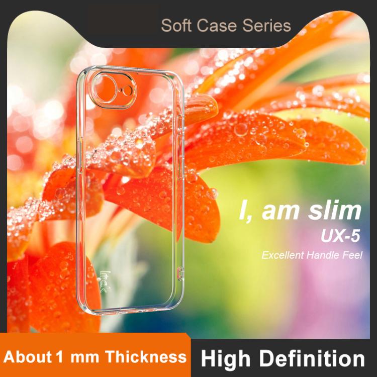For iPhone 16e imak UX-5 Series Super Slim Transparent Shockproof TPU Protective Case(Transparent) - free shipping - PMc TechLife - Order now!