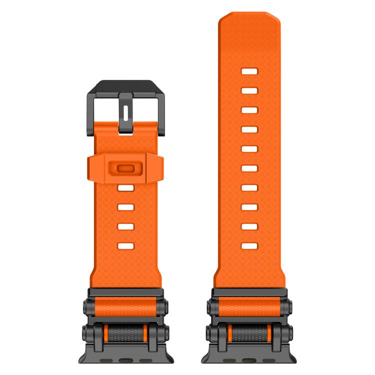 For Apple Watch 46mm / 49mm / 45mm / 44mm Armor Gear Silicone Watch Band(Black Orange) - Watch Bands by PMc TechLife | Online Shopping South Africa | PMc TechLife | Buy Now Pay Later Mobicred