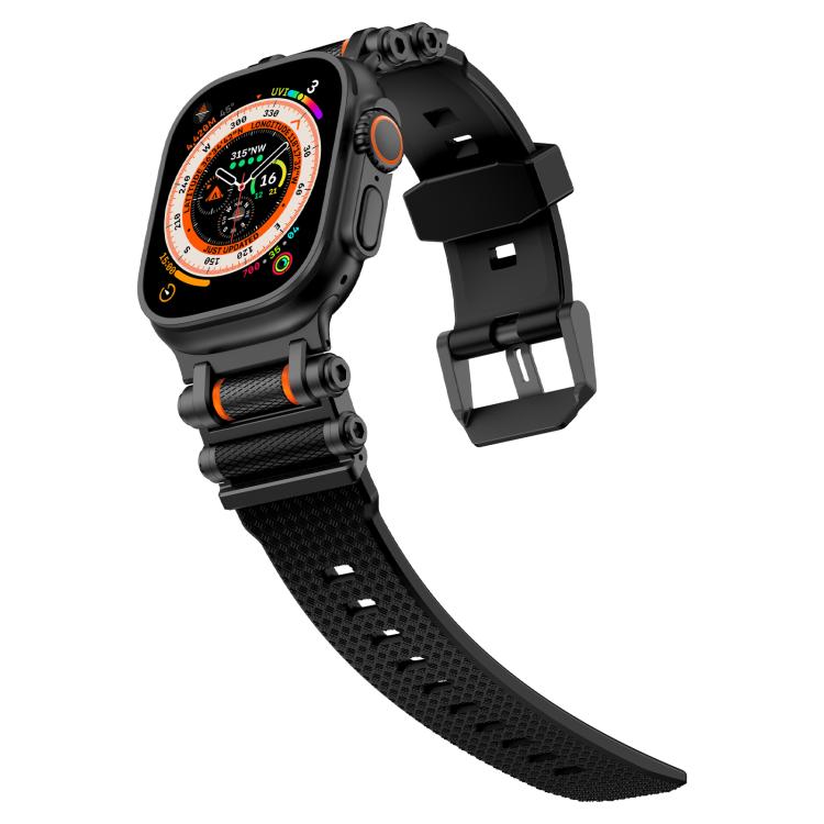 For Apple Watch 46mm / 49mm / 45mm / 44mm Armor Gear Silicone Watch Band(Black) - free shipping - PMc TechLife - Order now!