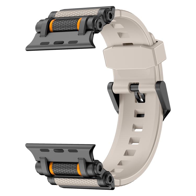 For Apple Watch 46mm / 49mm / 45mm / 44mm Armor Gear Silicone Watch Band(Black Starlight) - free shipping - PMc TechLife - Order now!