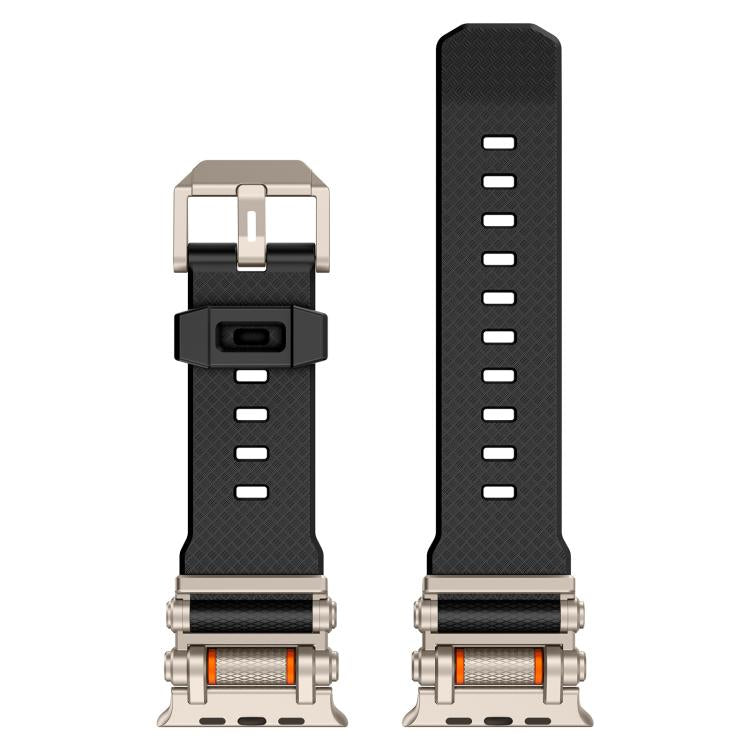 For Apple Watch 46mm / 49mm / 45mm / 44mm Armor Gear Silicone Watch Band(Titanium Black) - free shipping - PMc TechLife - Order now!