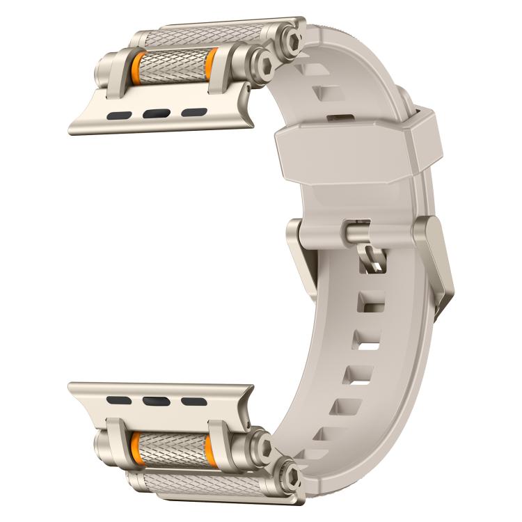 For Apple Watch 46mm / 49mm / 45mm / 44mm Armor Gear Silicone Watch Band(Titanium Starlight) - free shipping - PMc TechLife - Order now!