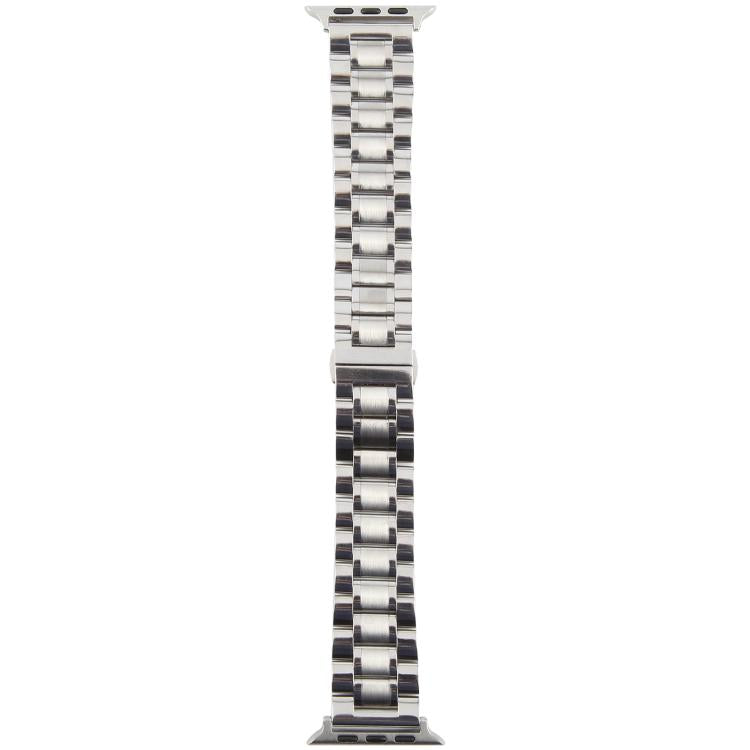 For Apple Watch 46mm / 49mm / 45mm / 44mm Butterfly Buckle New Five Beads Stainless Steel Watch Band(Silver) - free shipping - PMc TechLife - Order now!