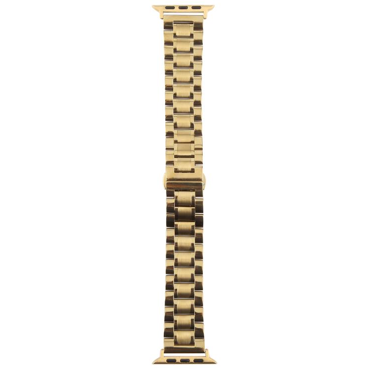 For Apple Watch 42mm / 41mm / 40mm / 38mm Butterfly Buckle New Five Beads Stainless Steel Watch Band(Gold) - free shipping - PMc TechLife - Order now!