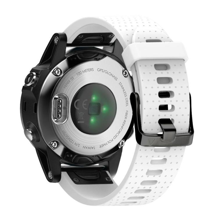 For Garmin QuickFit 20mm Kalebol Dot Texture Silicone Watch Band(White) - Watch Bands by Kalebol | Online Shopping South Africa | PMc TechLife | Buy Now Pay Later Mobicred