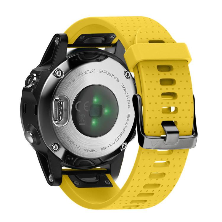 For Garmin QuickFit 20mm Kalebol Dot Texture Silicone Watch Band(Yellow) - free shipping - PMc TechLife - Order now!